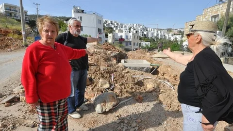 Bodrum'da Açılan Çukur Sorun Yarattı