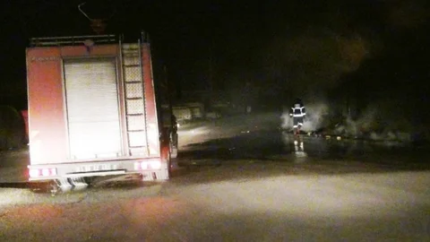 Aksaray'da Çöp Yangını Çıktı