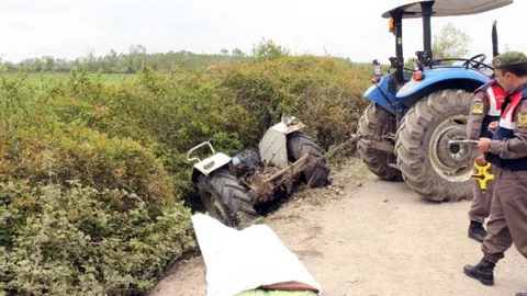 Samsun'da Traktör Kazası