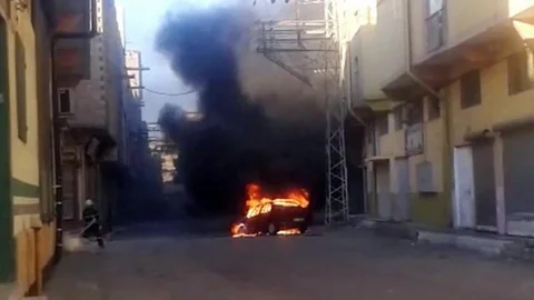 Gaziantep'te Otomobil Yangını