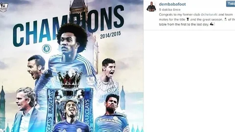 Demba Ba Chelsea'yi Tebrik Etti
