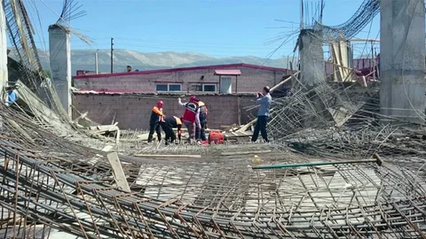 Kahramanmaraş'ta İnşaat Göçüğü