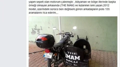 Adıyaman'da Çalınan Motosiklet İlanı