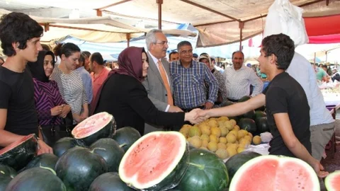 AK Parti Manavgat'ta Esnafı Ziyaret Etti