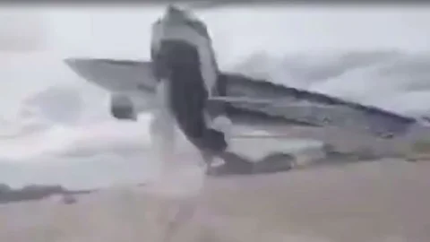 Goya'da Uçak Kazası Anları