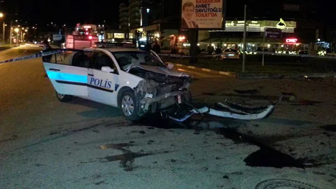 Tokat'ta Polis Otomobili Kazaya Karıştı