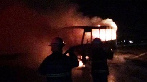 Bolu'da Sıfır Kilometre Minibüs Yandı