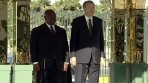 Cumhurbaşkanı Erdoğan Gabon Cumhurbaşkanını Karşıladı