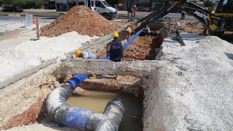 Mezitli'de İçmesuyu Hattı Tamamlandı