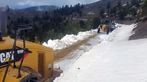Erzurum'da Mayıs Ayında Kar Mücadelesi