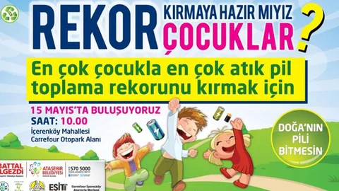 Ataşehir'de Atık Pil Toplama Ödülleri