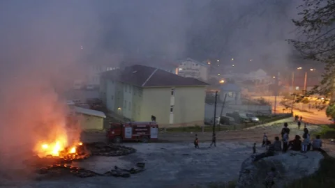 Hakkari'de Karting Pisti Yangını
