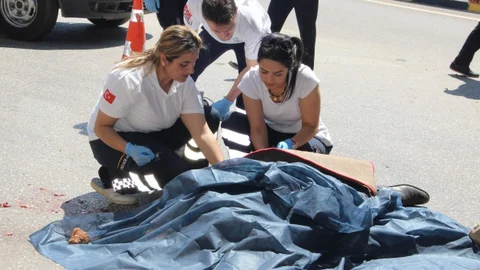 Gaziantep'te Trafik Kazası Sonrası Tuhaf Görüntüler
