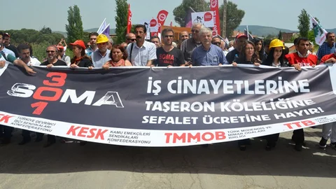 Soma'da Maden Faciası İçin Miting Düzenlendi