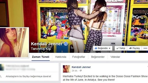 Kendall Jenner'dan Türkiye'ye Merhaba!