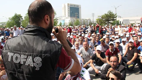 Bursa'da Metal İşçileri Eylemde