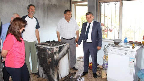 Aksu'da Yangın Sonrası Destek Vaadi