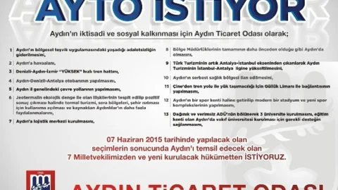Aydın Ticaret Odası Talepleri