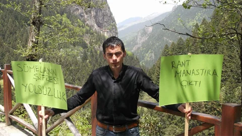 Sümela Manastırı'nda Stant Tepkisi