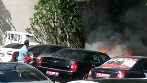 Uşak'ta Araç Yangını Olayı