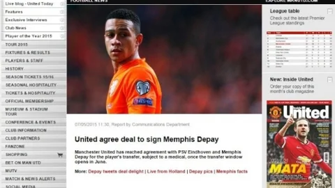 Manchester United Depay'ı Duyurdu