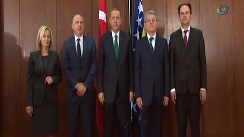 Cumhurbaşkanı Erdoğan Bosna'da Görüşme Yaptı
