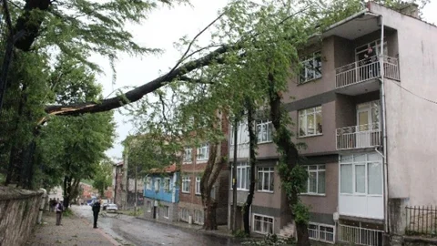 Edirne’de Şiddetli Fırtına Etkili Oldu