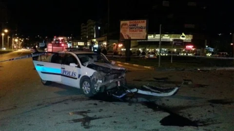 Tokat'ta Polis Otomobili Kazaya Karıştı