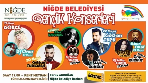 Niğde'de Gençlik Konserleri Başlıyor