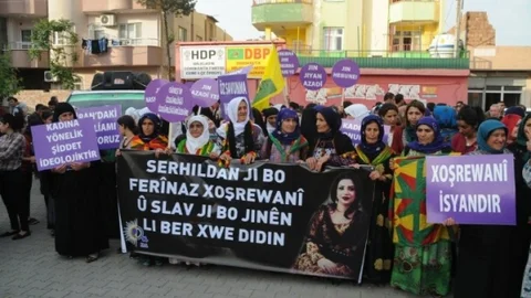 Cizre'de Tecavüz Protestosu Yapıldı