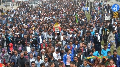 Yüksekova'da YPG'li Cenazesi