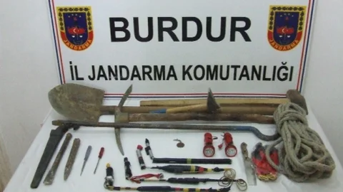 Burdur'da Kaçak Kazı Operasyonu
