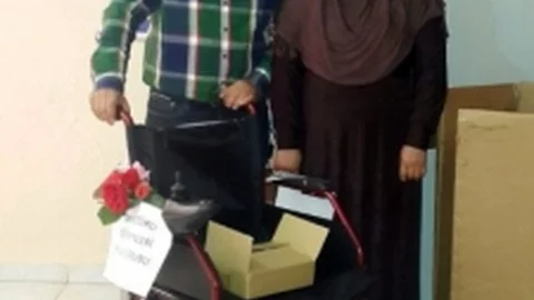 Kızıltepe'de Akülü Sandalye Yardımı