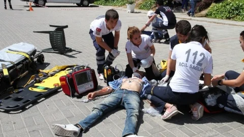 Denizli'de Gerçekçi Acil Yardım Tatbikatı