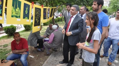 Kızıltepe'de Öğrencilerden Resim Sergisi
