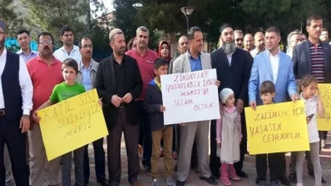 Mursi'nin İdam Kararı Midyat'ta Protesto Edildi