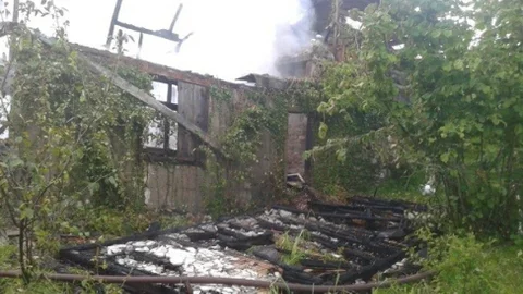 Cide'de Metruk Ev Yangını