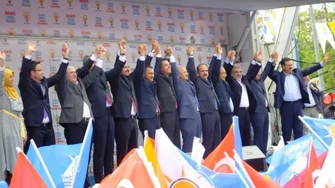 Nevşehir'de AK Parti Mitingi Coşkusu