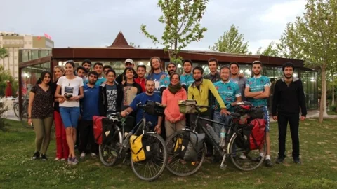 Elazığ'da Bisikletli Gezginler Buluştu