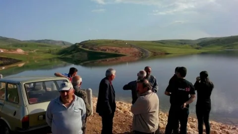 Sivas'ta Gölete Düşen Otomobil Kazası