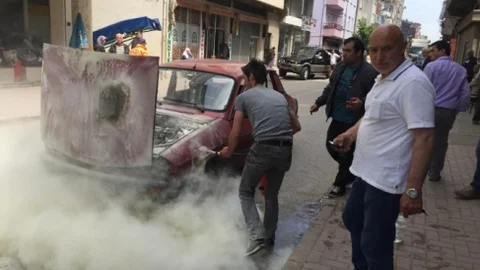 Fatsa'da Otomobil Yangını