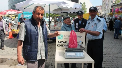 Tekirdağ'da Pazar Tartısı Uygulaması