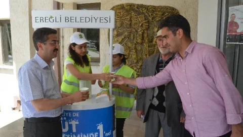 Ereğli'de Süt İkramı Etkinliği