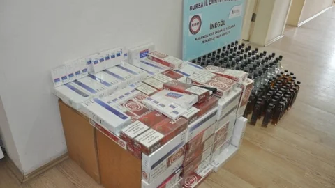 Bursa İnegöl’de Kaçak İçki ve Sigara Operasyonu