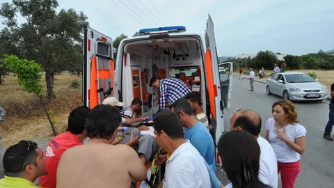 Bodrum'da Motosiklet Kazası