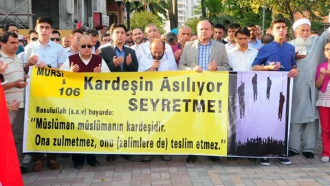 Çaycuma'da Mursi İdam Kararı Protestosu