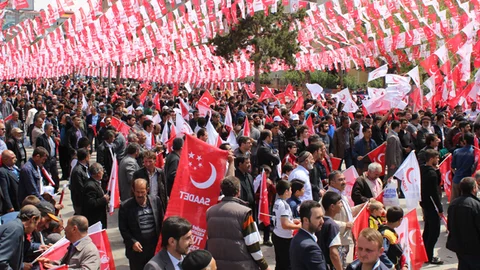 Erzurum'da Milli İttifak Mitingi Yapıldı