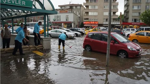 Ankara'da Dolu ve Yağmur Felaketi