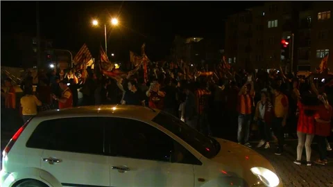 Çankırı’da Galatasaraylı Taraftar Kutlaması