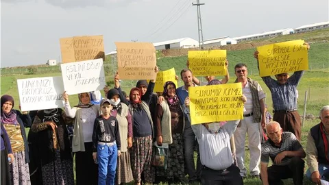 Çerkeş'te Besi Çiftliği Protestosu